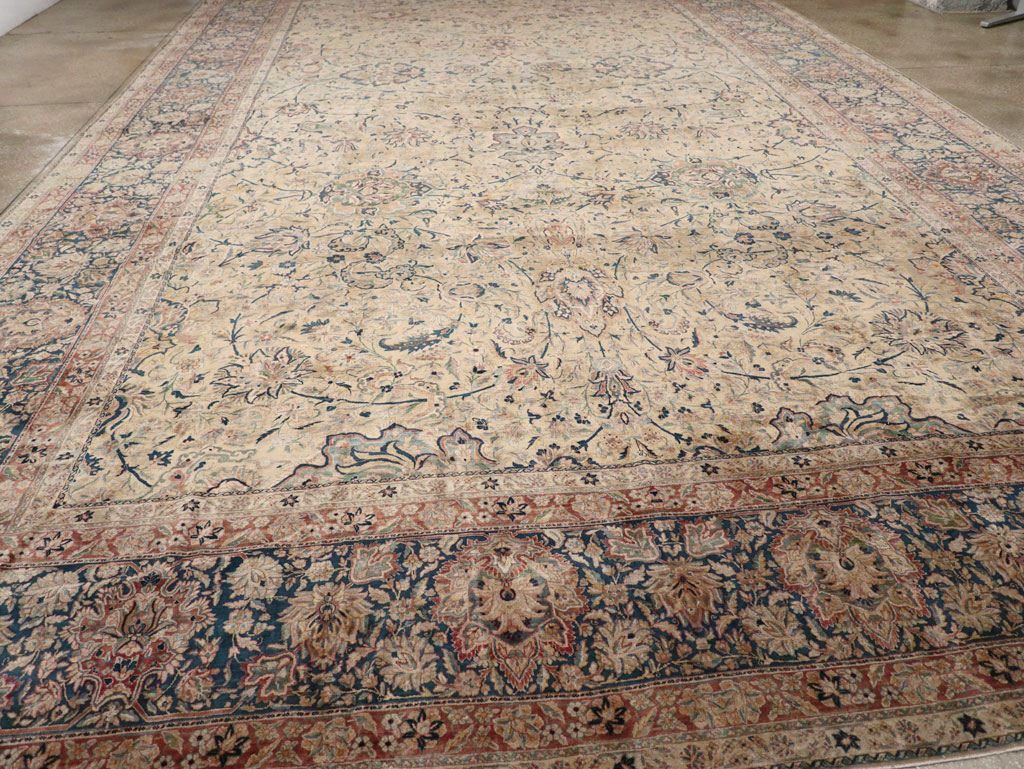 Antique Persian Lavar Kerman Oversize Carpet, No.11001 - Gss