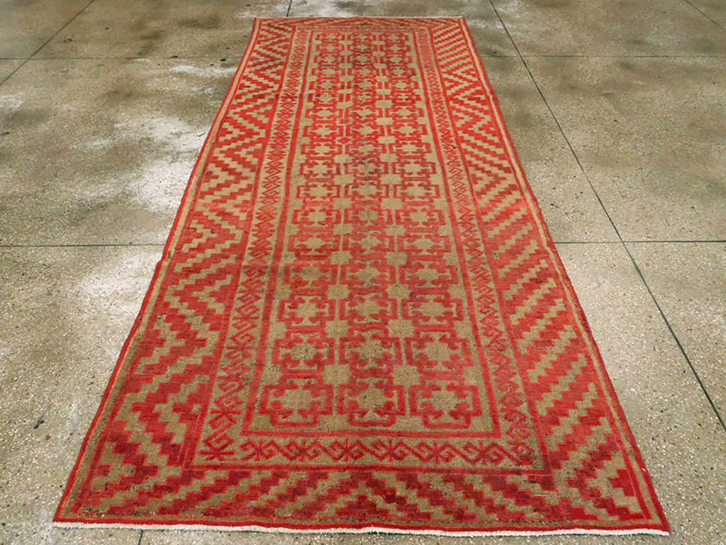 Vintage East Turkestan Kirghiz Gallery Carpet, No.11038 - Gss