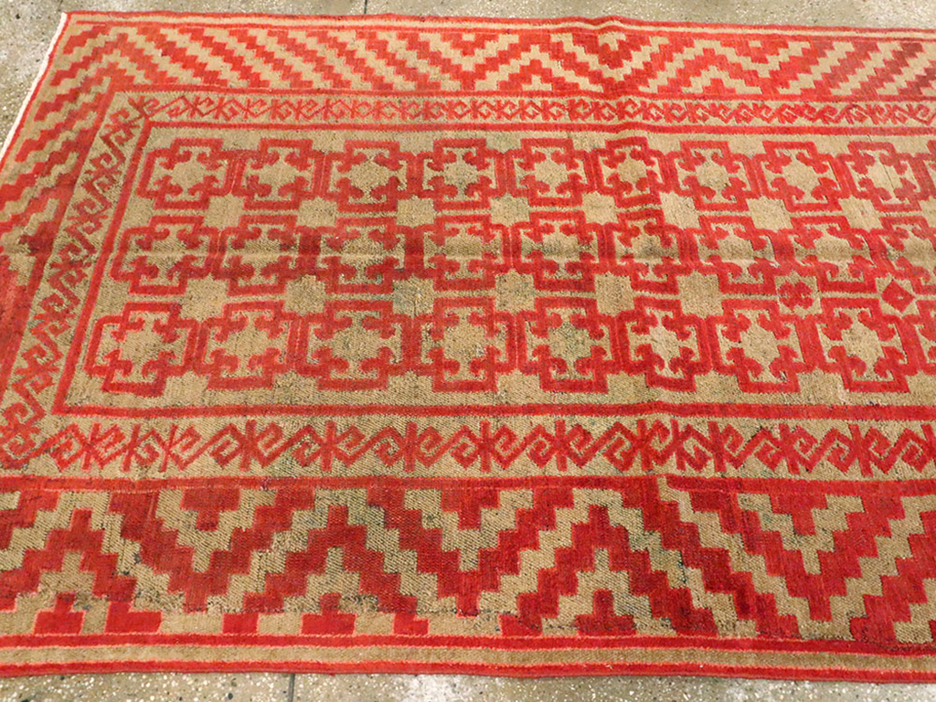 Vintage East Turkestan Kirghiz Gallery Carpet, No.11038 - Gss