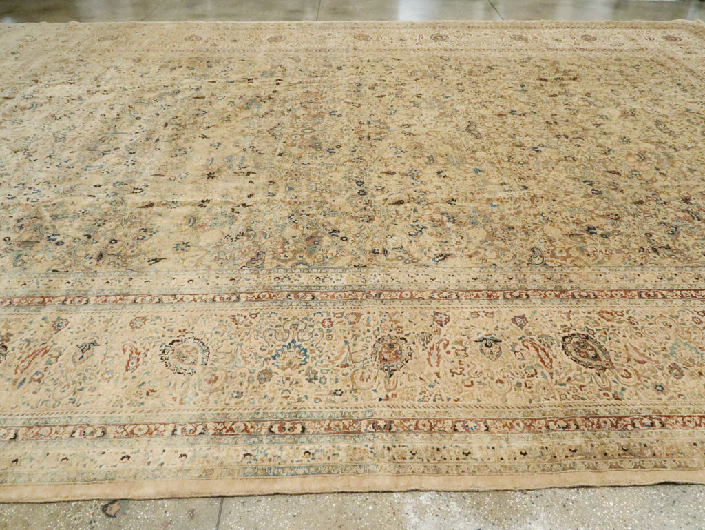 Antique Persian Mashad Oversize Carpet, No.11313 - Gss