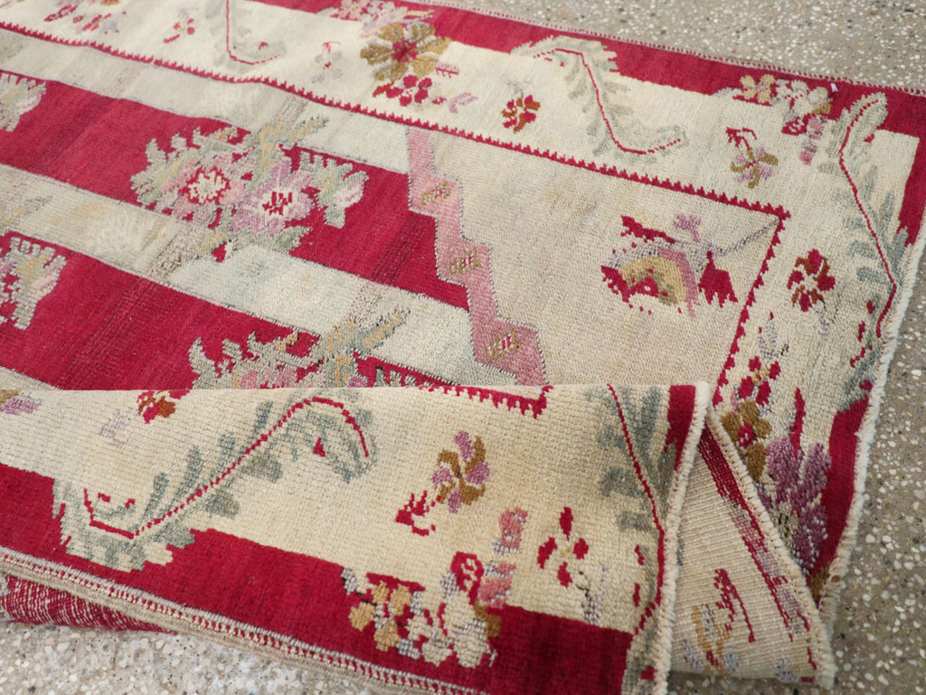 Antique Turkish Ghiordes Throw Rug, No.11327 - Gss