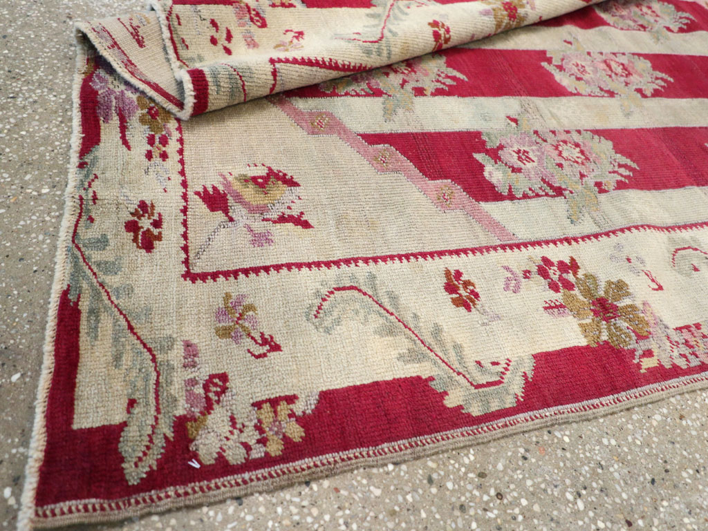 Antique Turkish Ghiordes Throw Rug, No.11327 - Gss