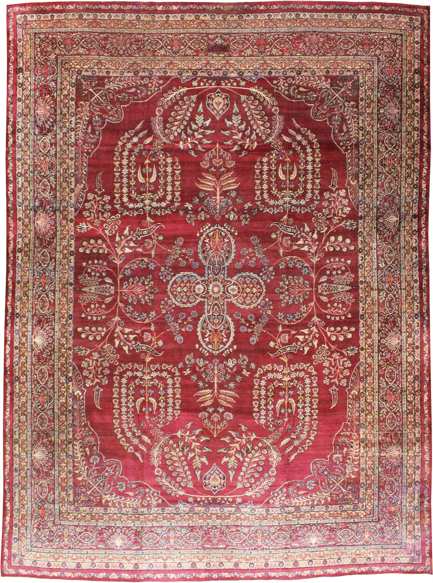 Antique Persian Lavar Kerman Carpet, No.11385 - Gss