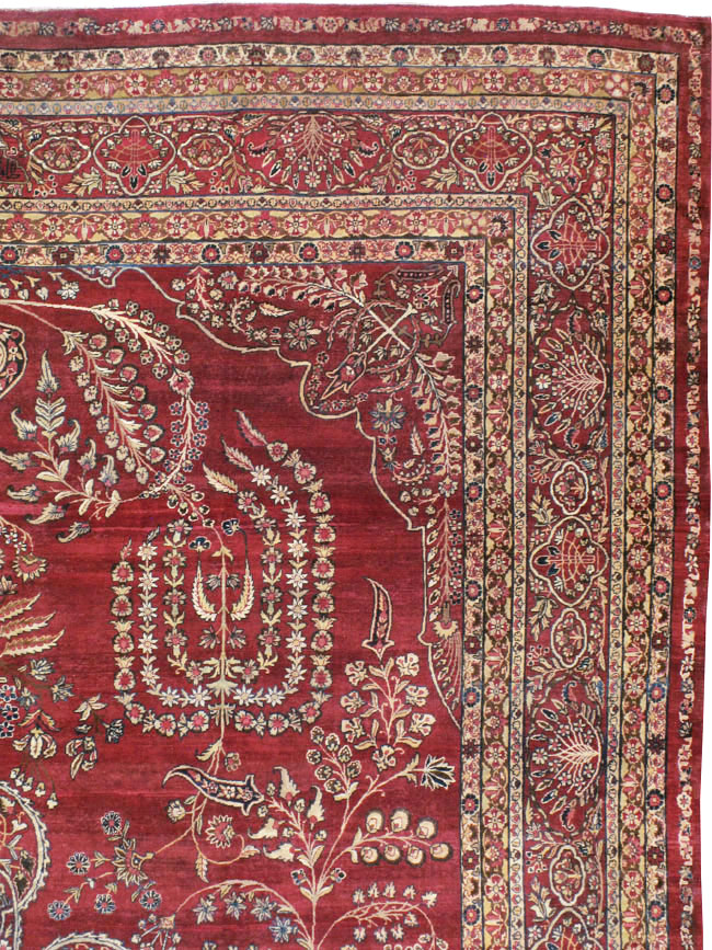 Antique Persian Lavar Kerman Carpet, No.11385 - Gss