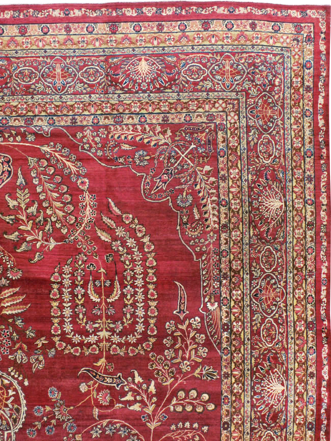 Antique Persian Lavar Kerman Carpet, No.11385 - Gss