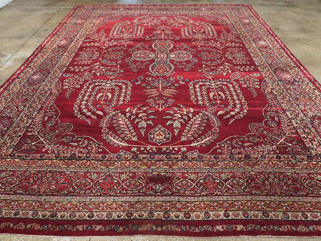 Antique Persian Lavar Kerman Carpet, No.11385 - Gss