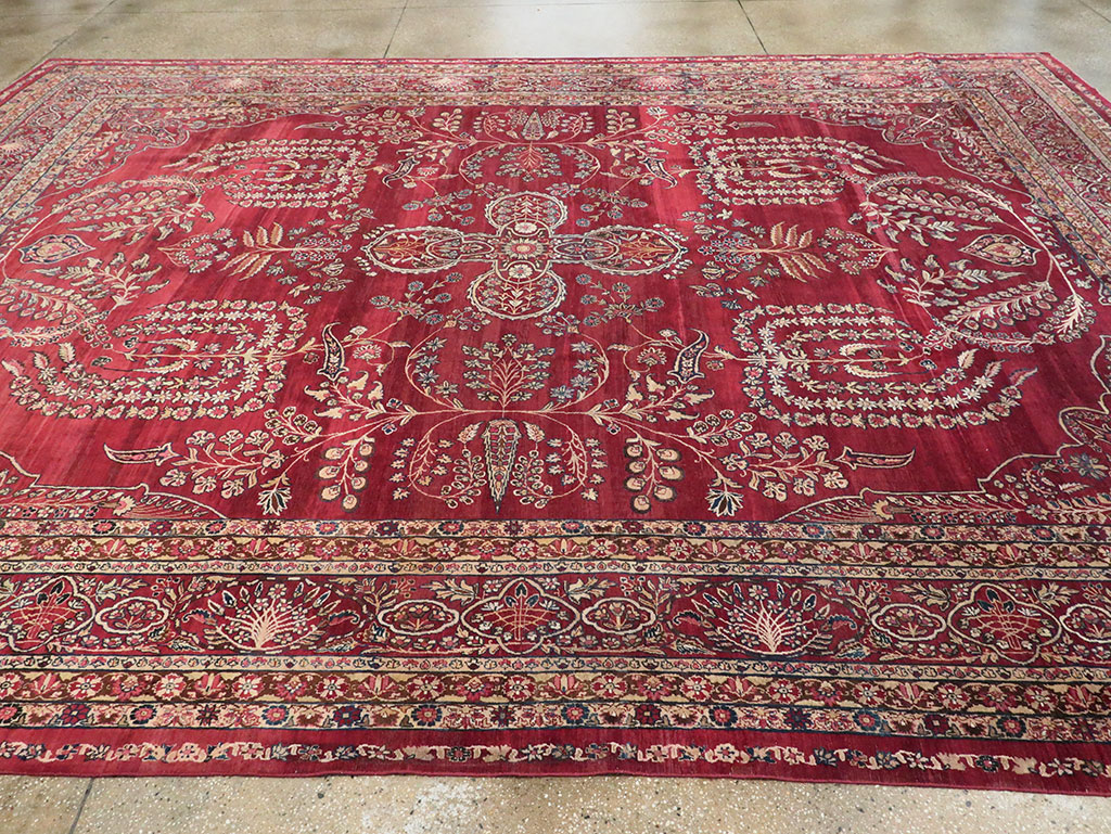 Antique Persian Lavar Kerman Carpet, No.11385 - Gss