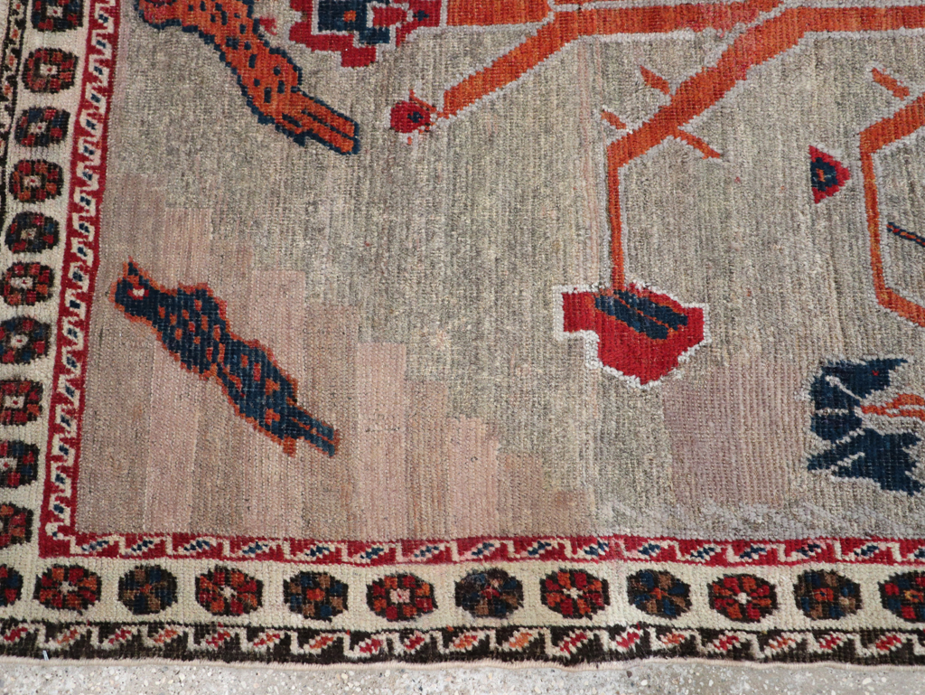 Vintage Gabbeh Pictorial Rug, No.11396 - Gss