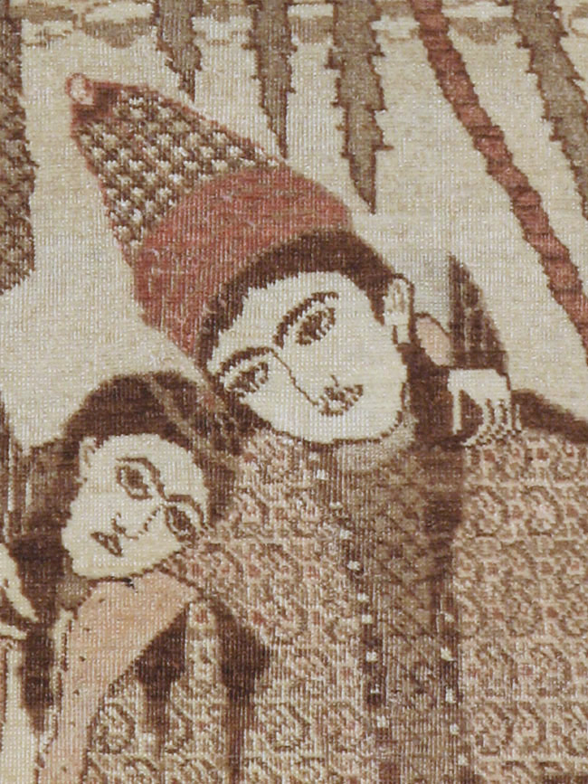 Antique Persian Tabriz Pictorial Rug (Pair: 1 of 2), No.11455 - Gss