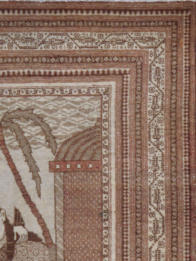 Antique Persian Tabriz Pictorial Rug (Pair: 2 of 2), No.11456 - Gss