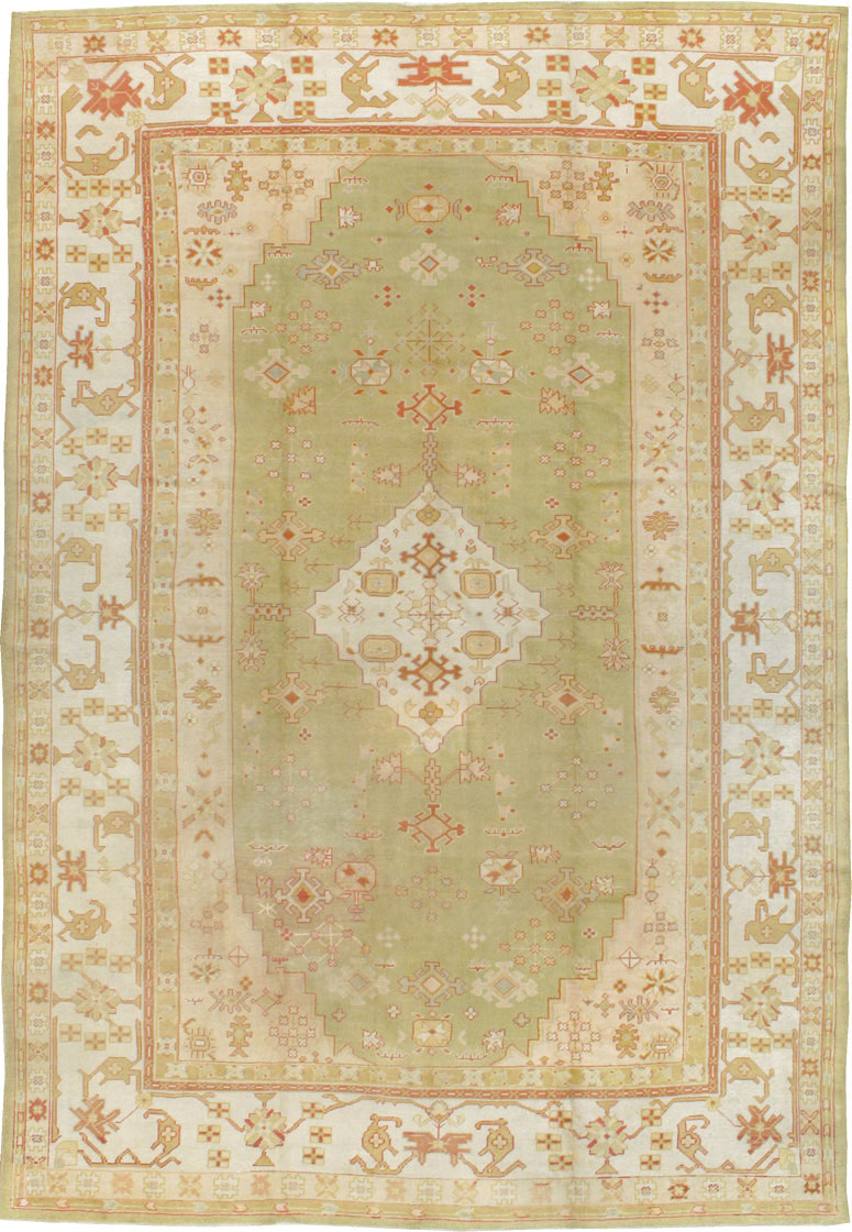 Antique Turkish Oushak Carpet, No.11485 - Gss