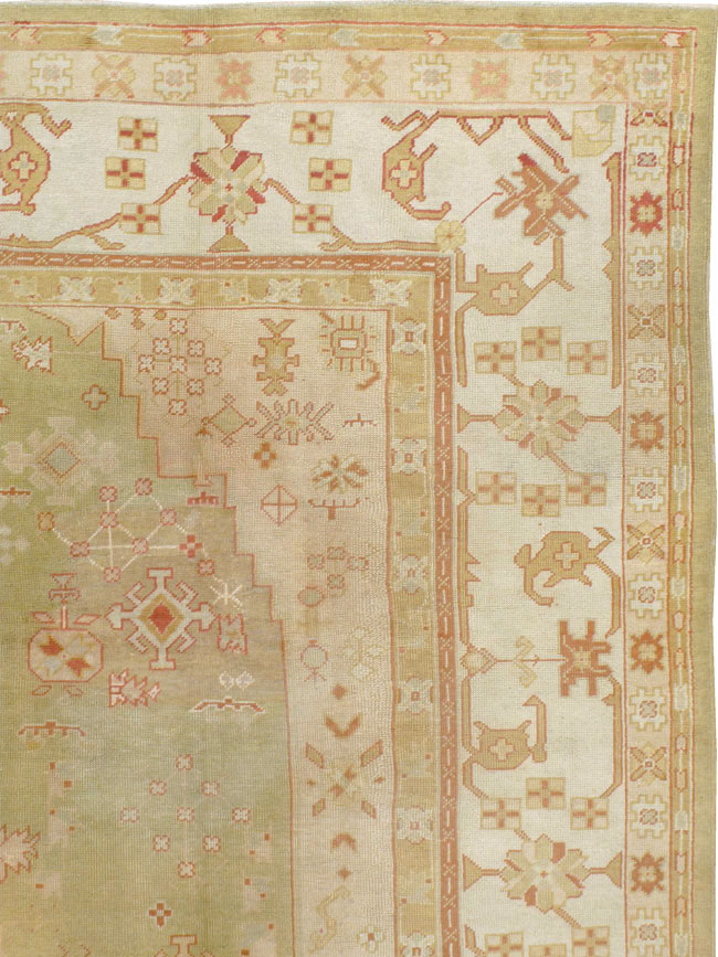 Antique Turkish Oushak Carpet, No.11485 - Gss