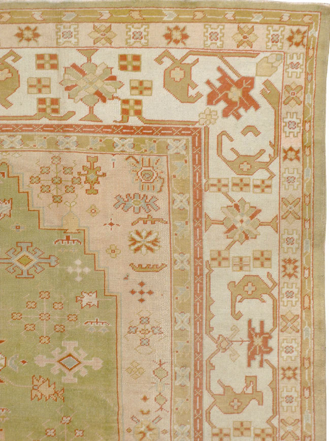 Antique Turkish Oushak Carpet, No.11485 - Gss