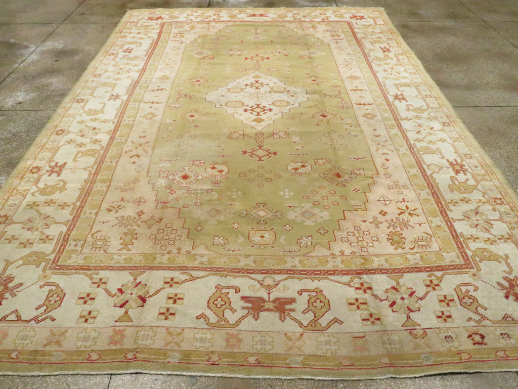 Antique Turkish Oushak Carpet, No.11485 - Gss