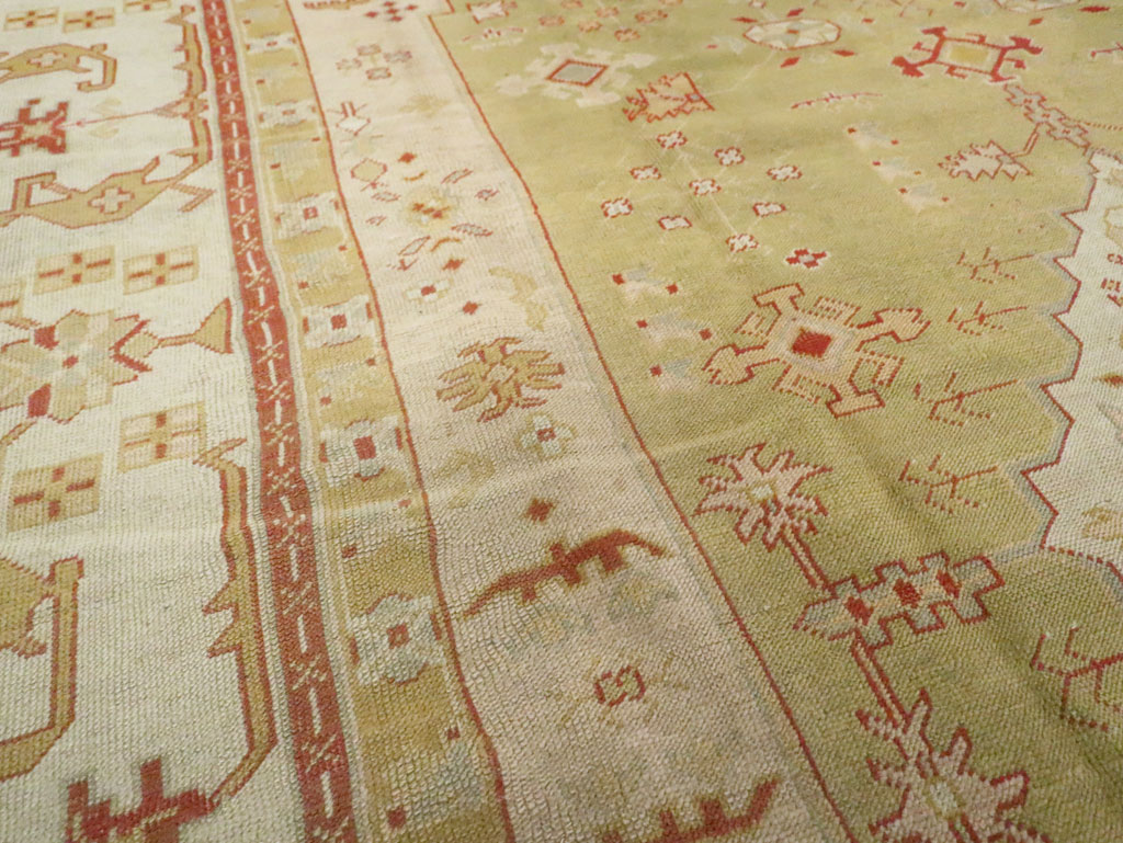 Antique Turkish Oushak Carpet, No.11485 - Gss