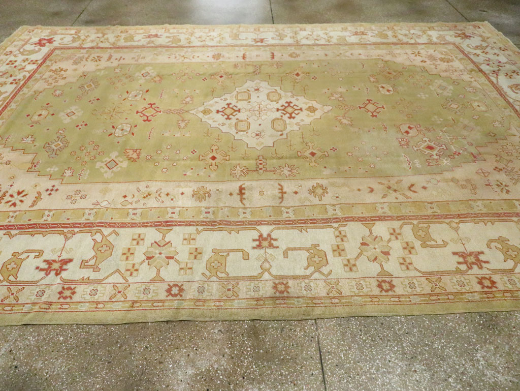 Antique Turkish Oushak Carpet, No.11485 - Gss