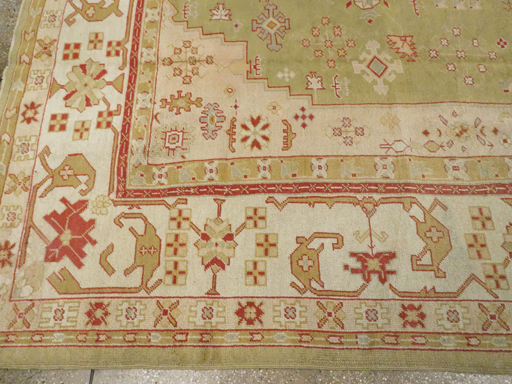 Antique Turkish Oushak Carpet, No.11485 - Gss