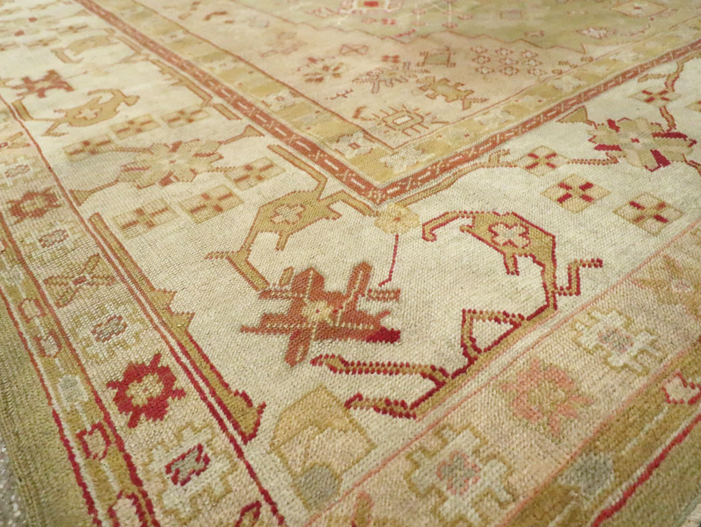 Antique Turkish Oushak Carpet, No.11485 - Gss