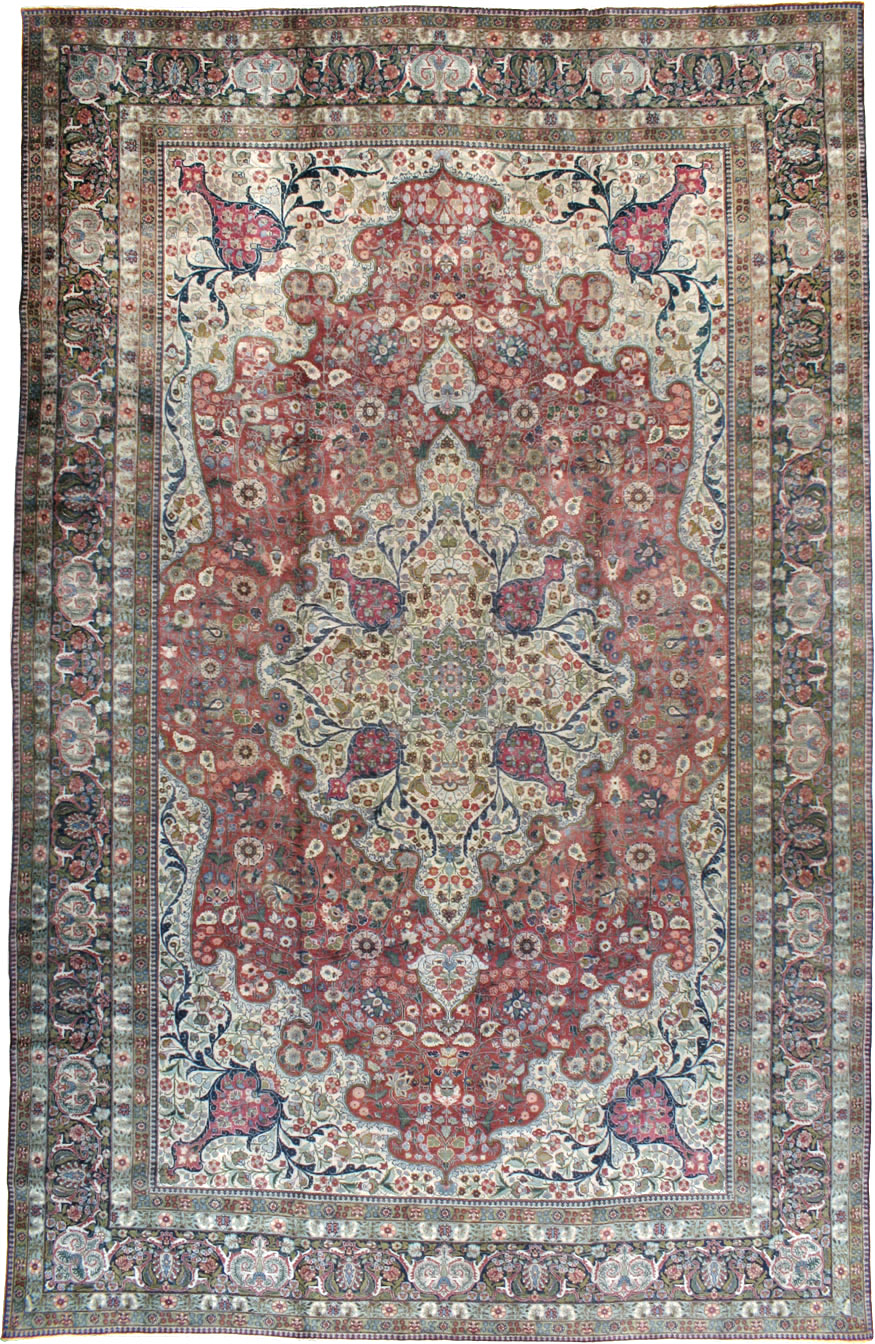 Antique Persian Tabriz Carpet, No.11514 - Gss