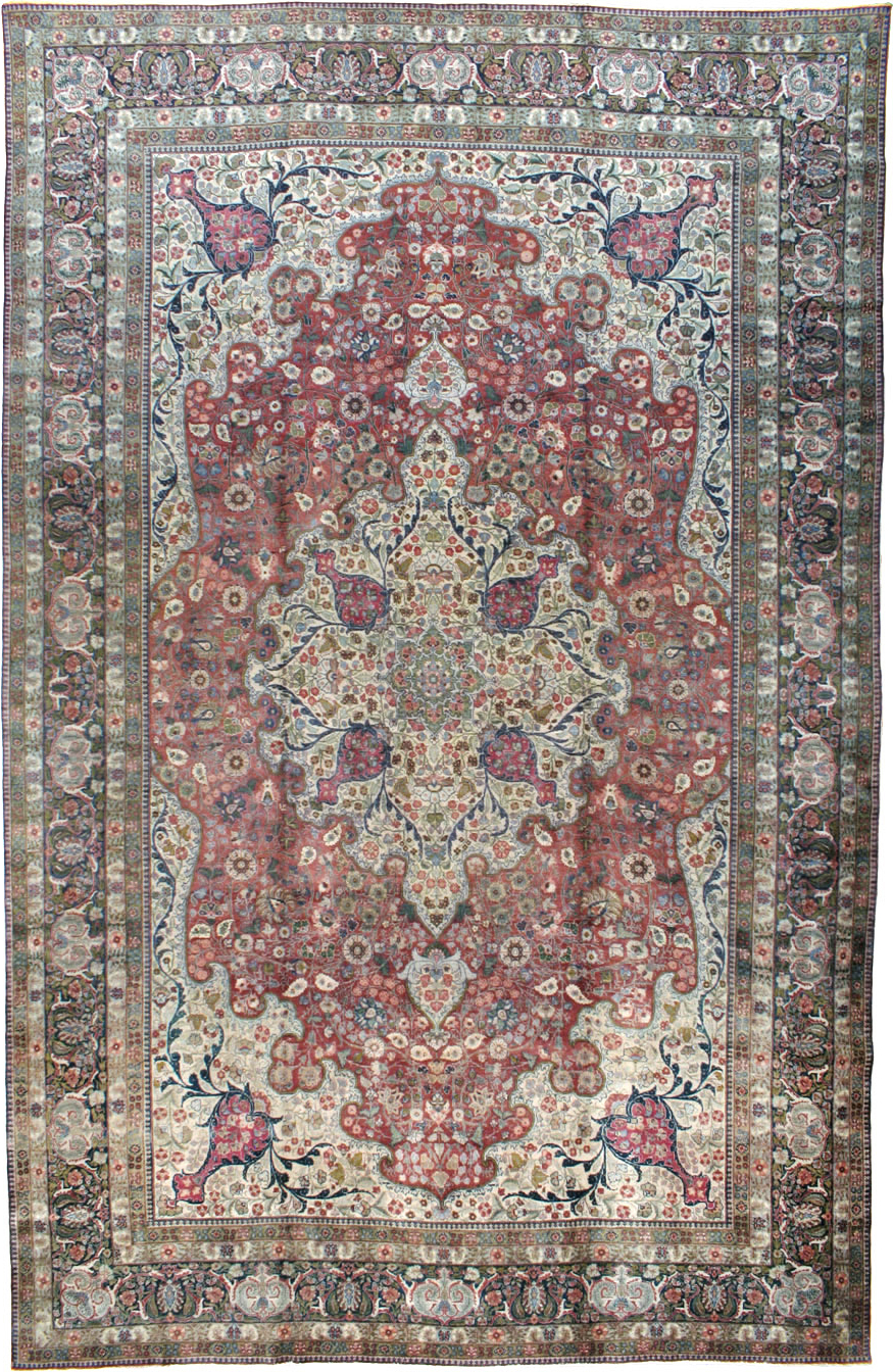Antique Persian Tabriz Carpet, No.11514 - Gss