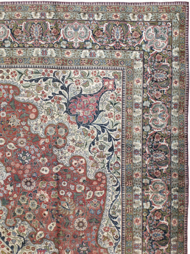 Antique Persian Tabriz Carpet, No.11514 - Gss