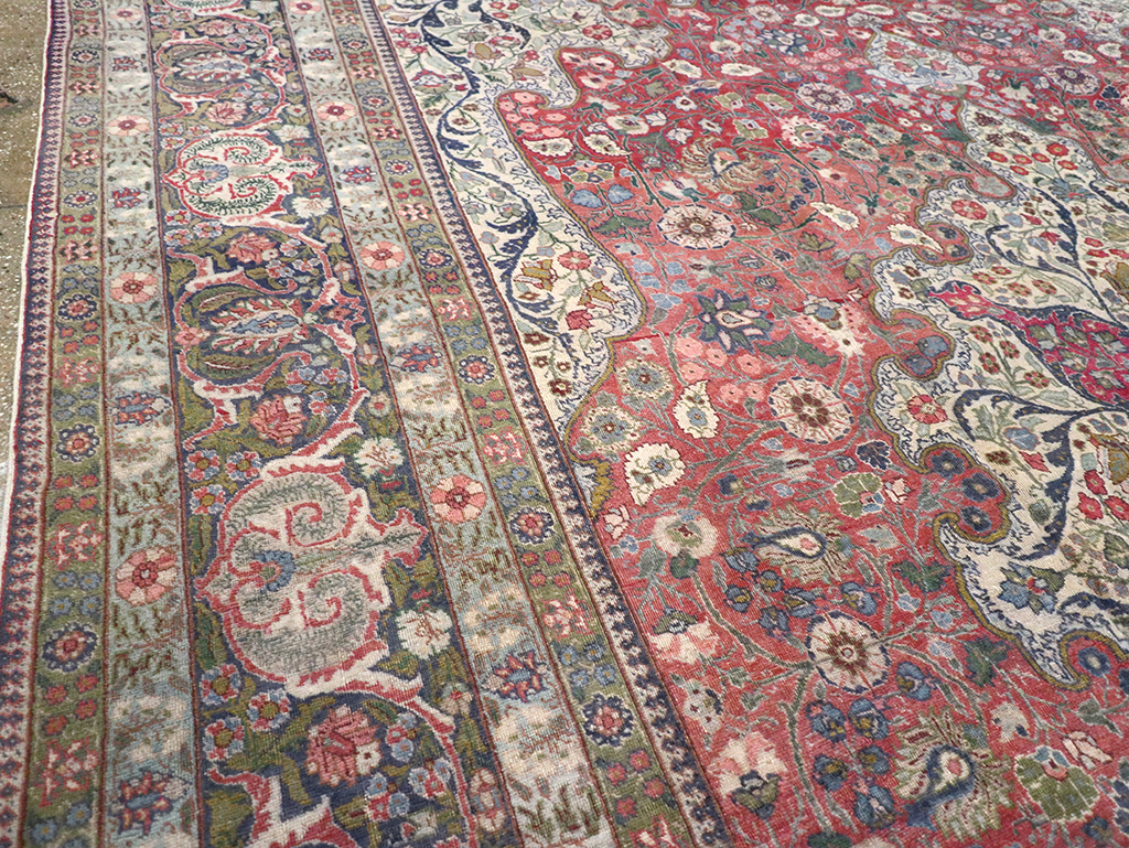 Antique Persian Tabriz Carpet, No.11514 - Gss