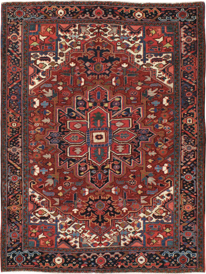 Vintage Persian Heriz Carpet, No.11529 - Gss