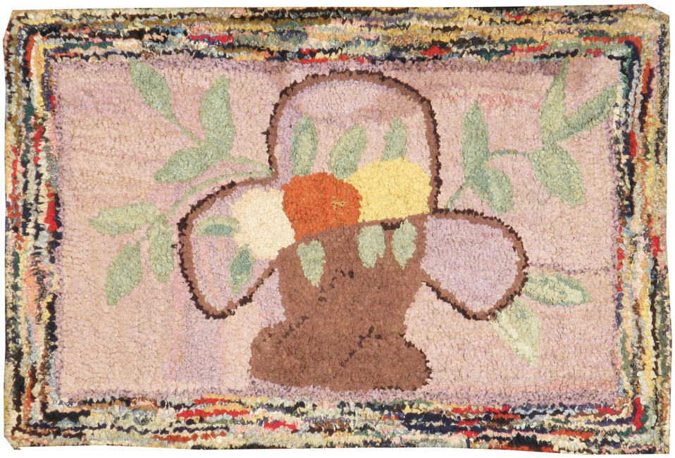 Vintage American Hook Rug, No.11533 - Gss