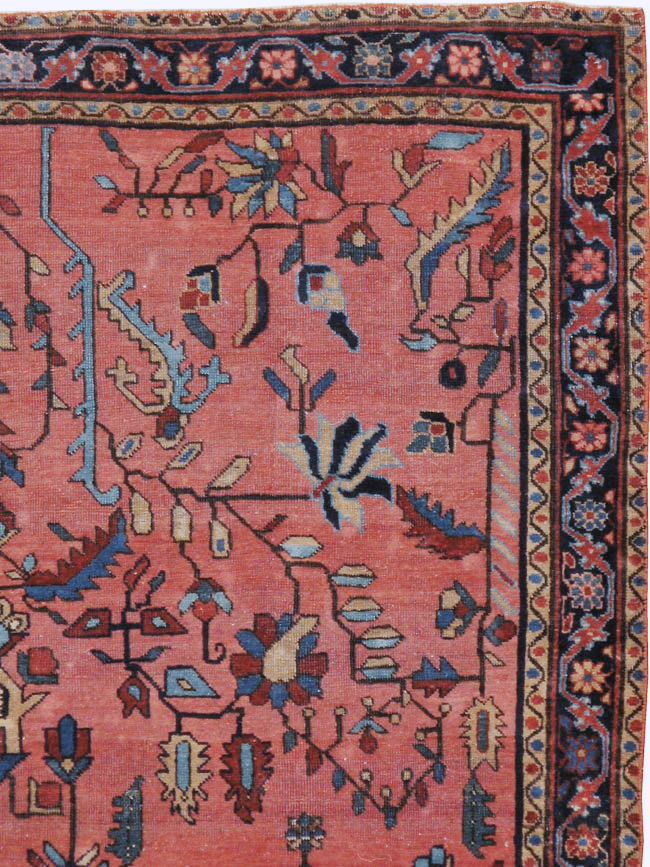 Antique Persian Sarouk Mohajeran Rug, No.11546 - Gss