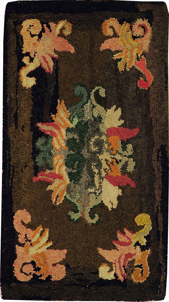 Vintage American Hook Rug, No.11726 - Gss