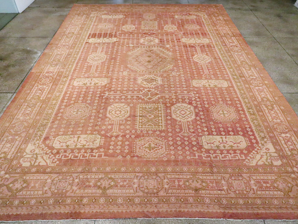 Vintage Turkish Oushak Carpet, No.11745 - Gss