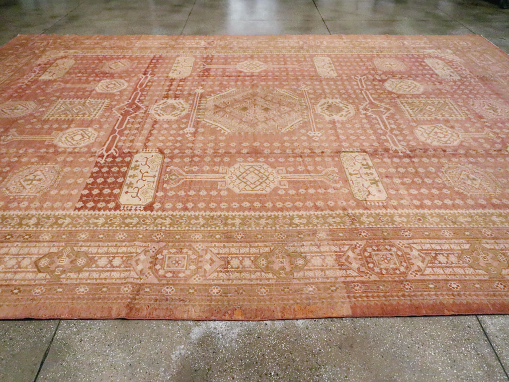 Vintage Turkish Oushak Carpet, No.11745 - Gss