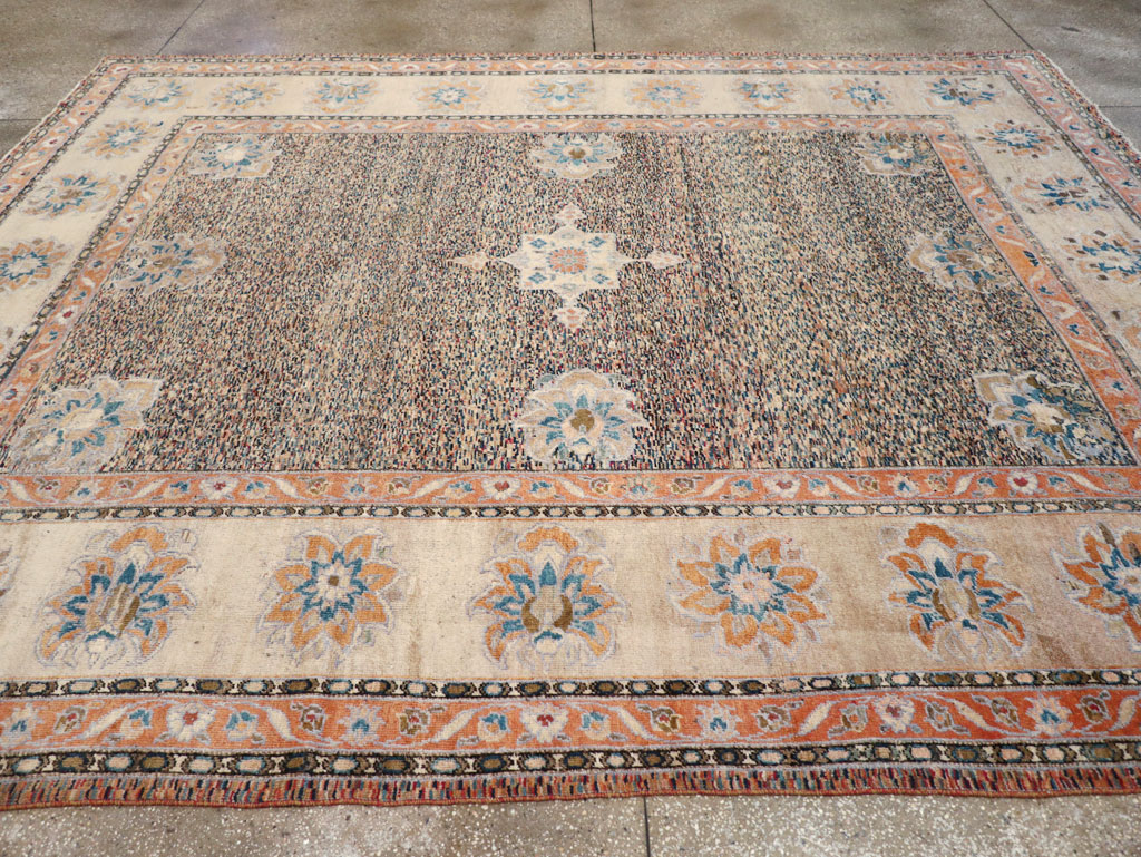 Vintage Persian Mahal Room Size Carpet, No.11759 - Gss