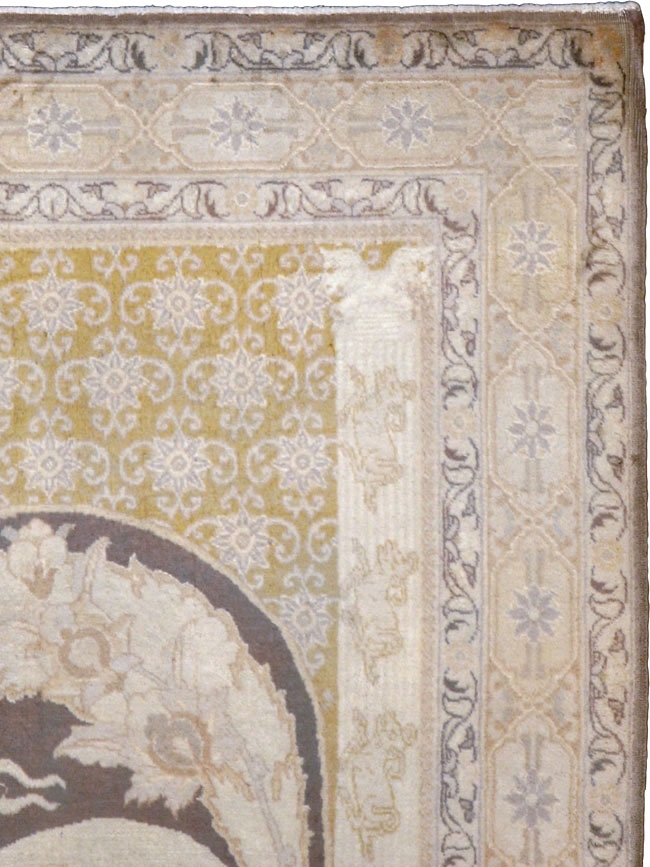 Antique Persian Tabriz Pictorial Rug, No.11823 - Gss