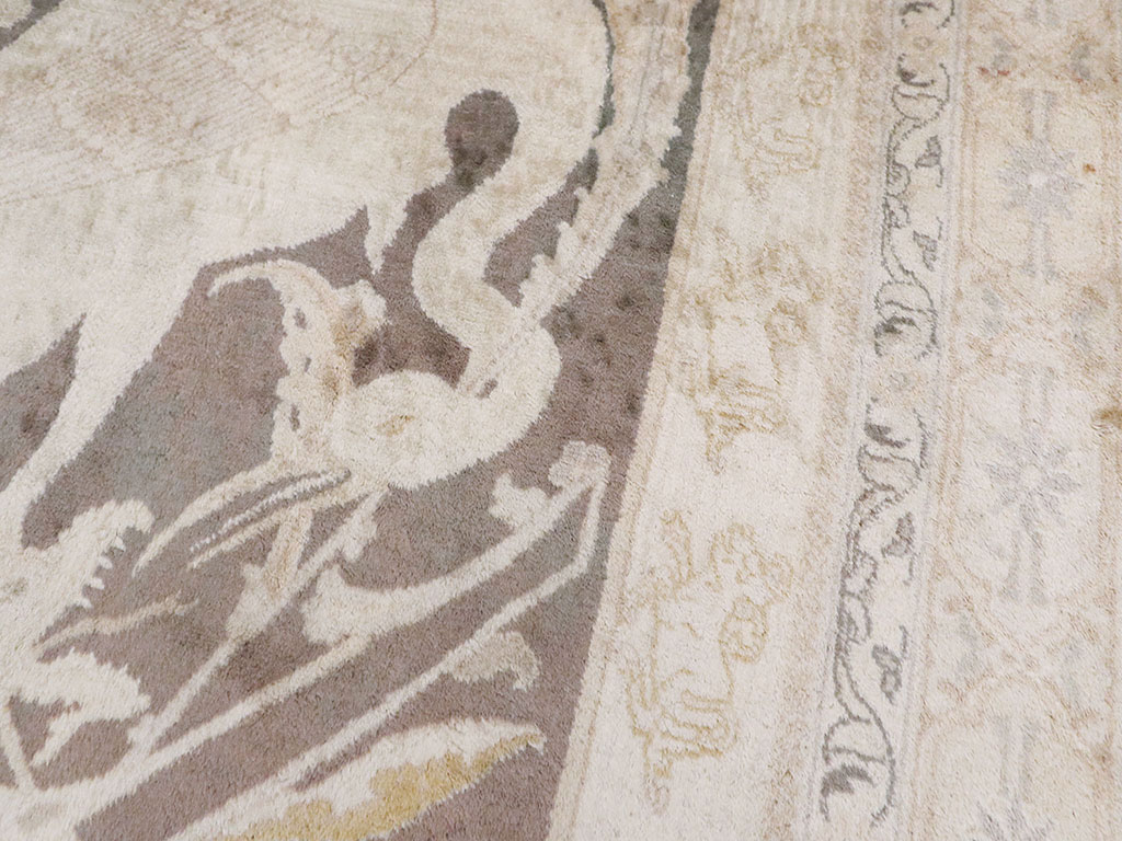 Antique Persian Tabriz Pictorial Rug, No.11823 - Gss