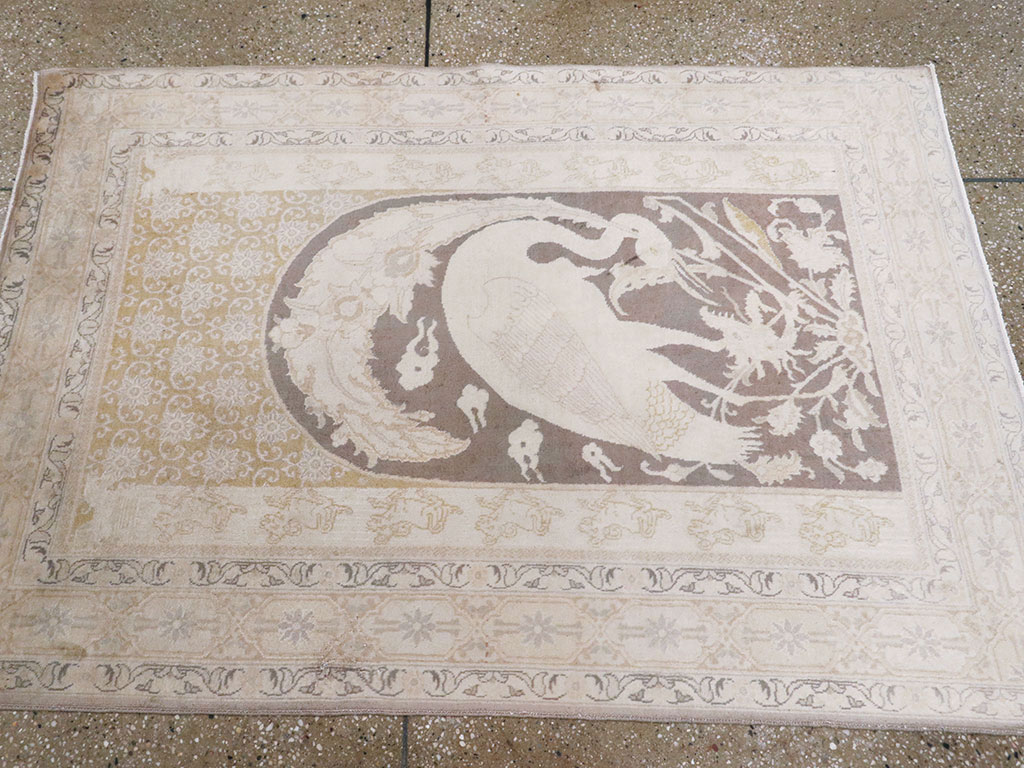 Antique Persian Tabriz Pictorial Rug, No.11823 - Gss