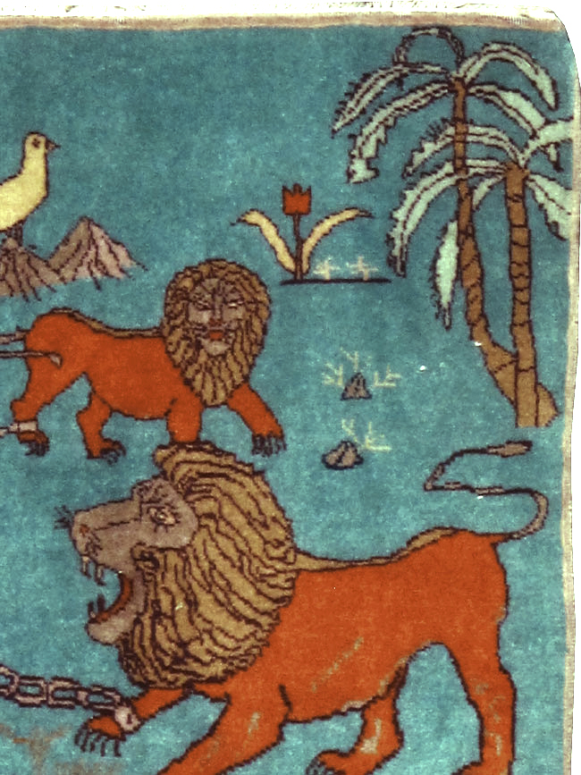 Antique Persian Tabriz Pictorial Rug, No.11827 - Gss