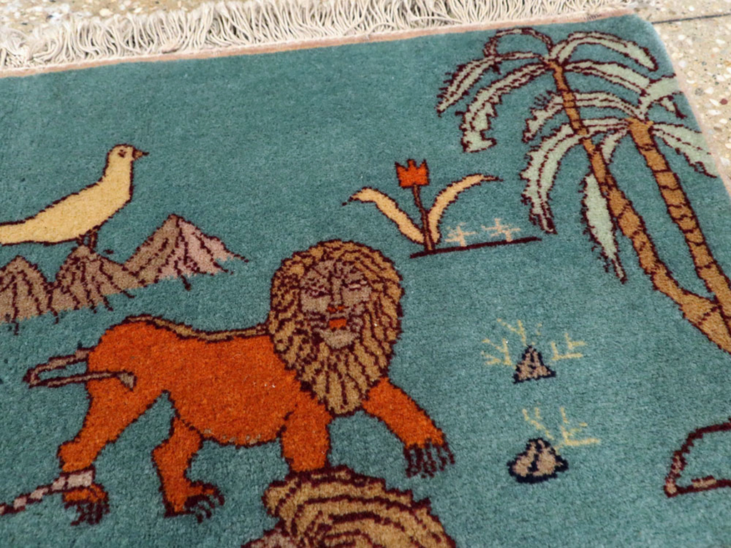 Antique Persian Tabriz Pictorial Rug, No.11827 - Gss