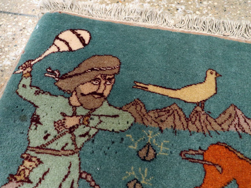 Antique Persian Tabriz Pictorial Rug, No.11827 - Gss