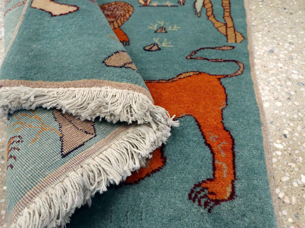 Antique Persian Tabriz Pictorial Rug, No.11827 - Gss