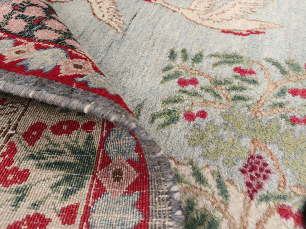 Vintage Persian Tabriz Pictorial Rug, No.11830 - Gss