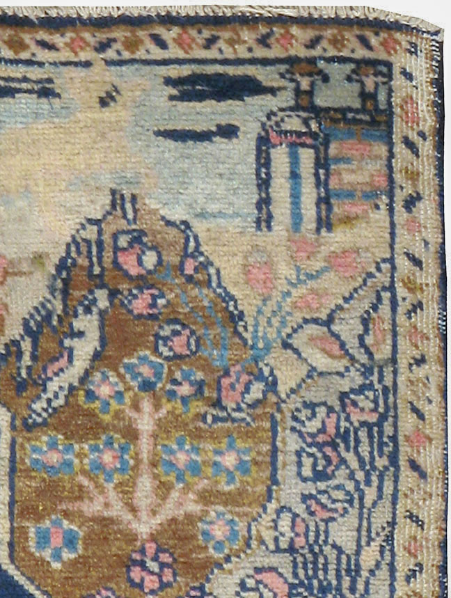 Vintage Persian Tabriz Pictorial Rug (Pair: 1 of 2), No.11831 - Gss