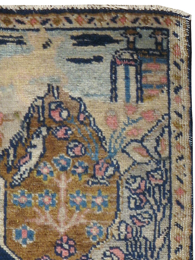 Vintage Persian Tabriz Pictorial Rug (Pair: 1 of 2), No.11831 - Gss