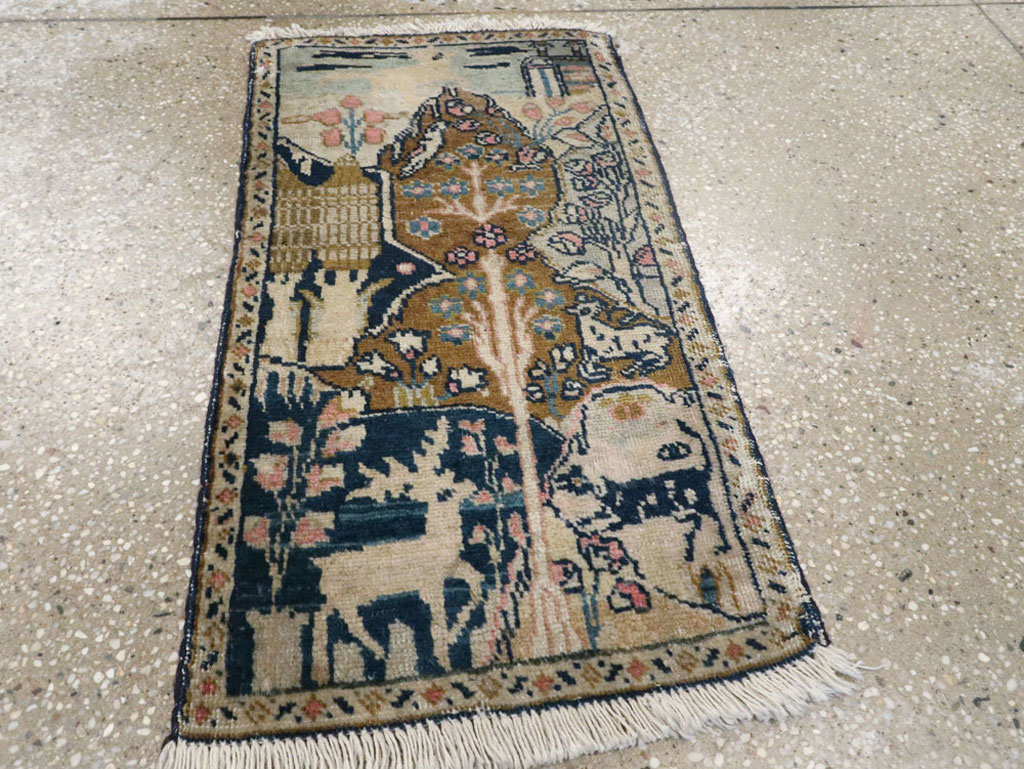 Vintage Persian Tabriz Pictorial Rug (Pair: 1 of 2), No.11831 - Gss