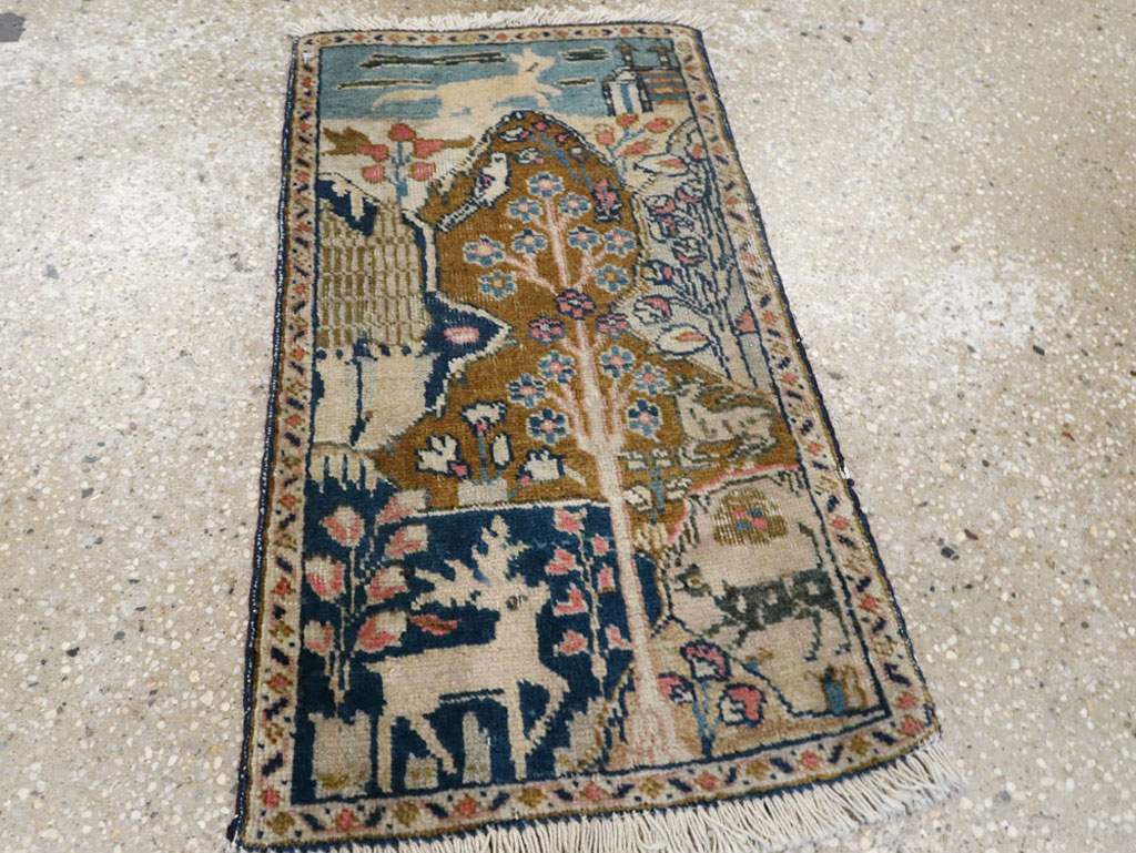 Vintage Persian Tabriz Pictorial Rug (Pair: 2 of 2), No.11832 - Gss