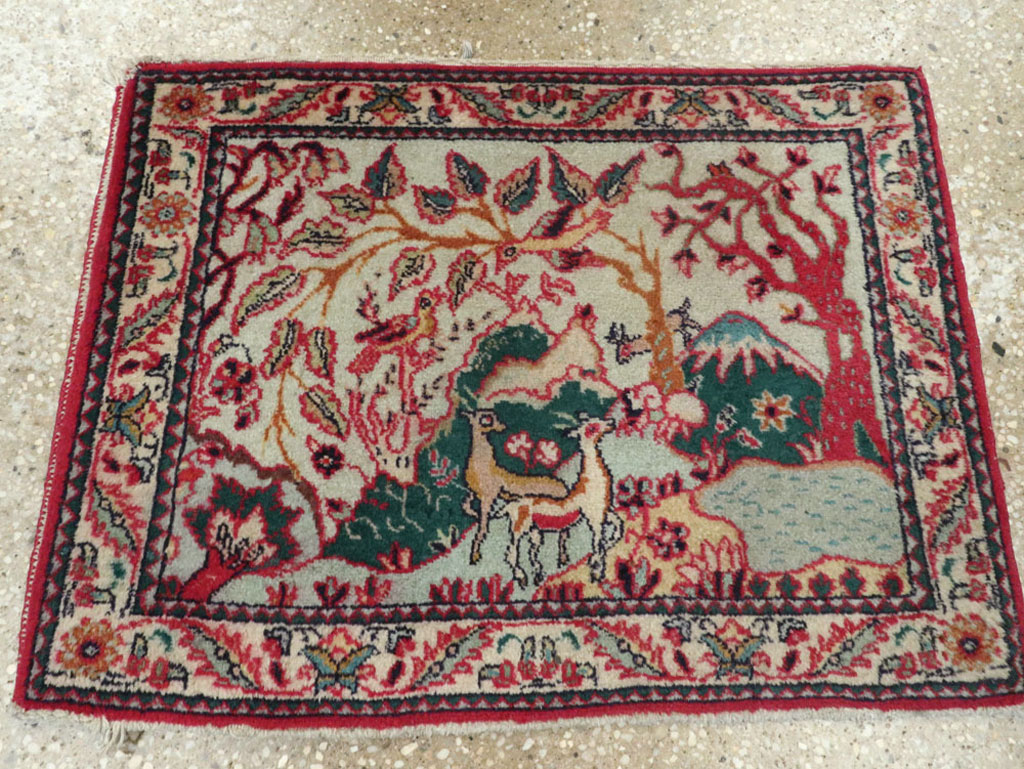 Vintage Persian Tabriz Pictorial Rug (Pair: 1 of 2), No.11834 - Gss