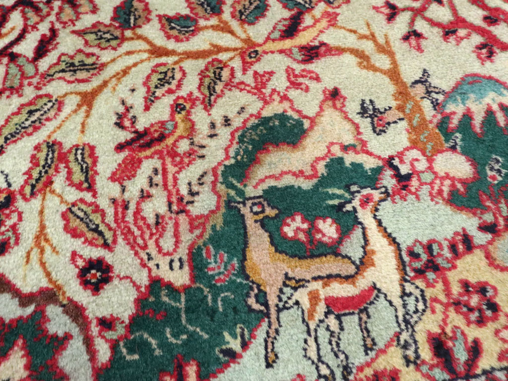 Vintage Persian Tabriz Pictorial Rug (Pair: 1 of 2), No.11834 - Gss