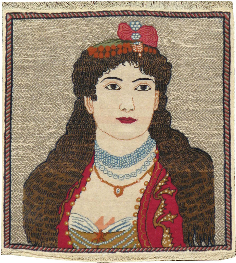 Vintage Persian Tabriz Pictorial Rug, No.11838 - Gss