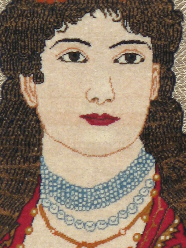 Vintage Persian Tabriz Pictorial Rug, No.11838 - Gss