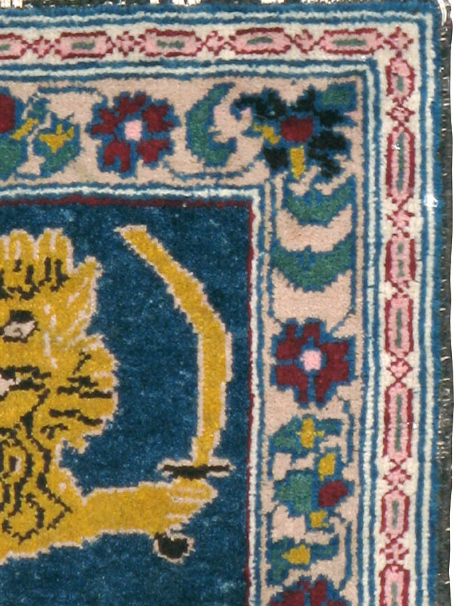 Vintage Persian Hamadan Pictorial Rug, No.11843 - Gss